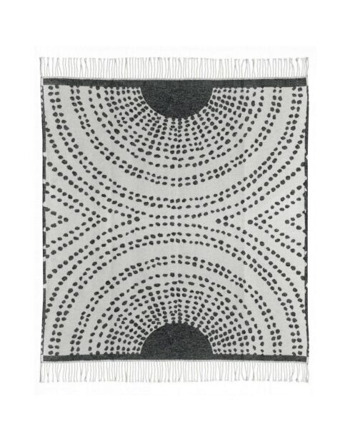 Plaid Recyclé Taina carbone - 160x140 cm