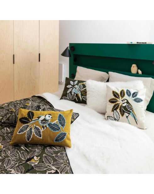Plaid Zazu Chambray olive - 200x135 cm