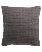 Coussin Stonewash Swami asphalte - 45x45 cm