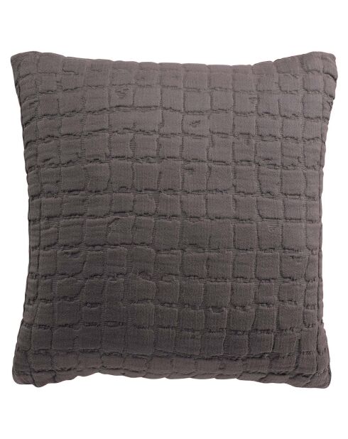 Coussin Stonewash Swami asphalte - 45x45 cm