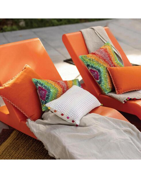 Coussin Stella Brodé multicolore - 45x45 cm