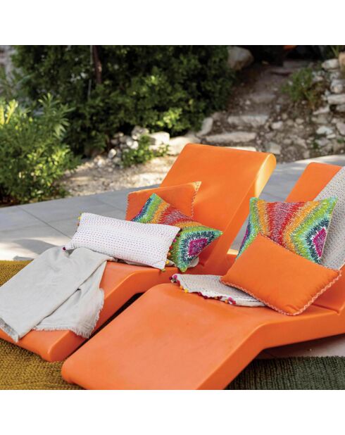 Coussin Stella Brodé multicolore - 45x45 cm