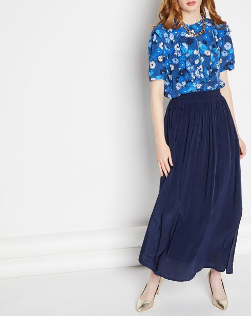 Top estampado azul Jiada