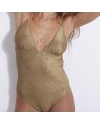 Costume da bagno intero Tania dorato