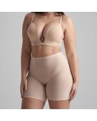 Beigefarbene, weiche Stretchshorts