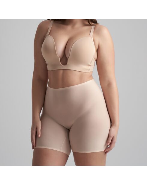 Beigefarbene, weiche Stretchshorts