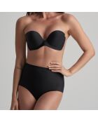 Schwarzer transparenter, trägerloser selbstklebender Balkon-BH mit Flügeln