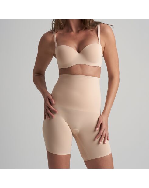 Pantaloncini beige a vita alta Core Control