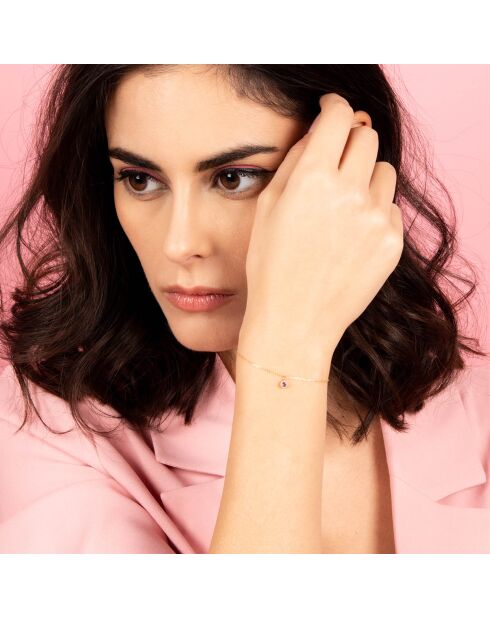 Rundes Rubinarmband aus 0,15 Karat Gelbgold