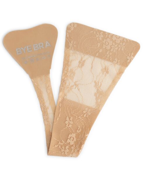 String Adhésif  motif dentelle beige