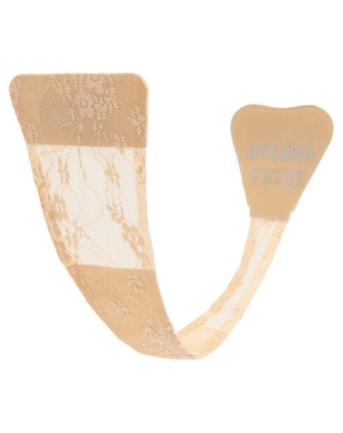 String Adhésif  motif dentelle beige