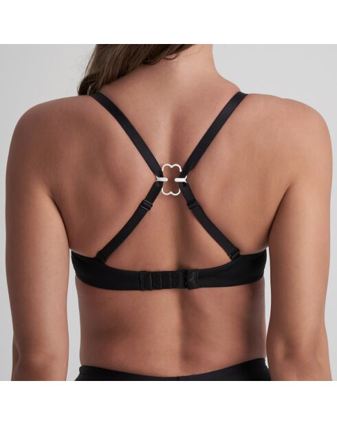 3 clips para correa de sujetador beige/negro/blanco