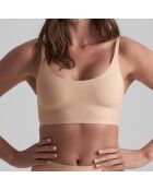 Brassière sans coutures bretelles croisées beige