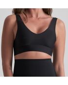 Brassière sans coutures décolleté en V noire