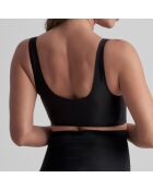Brassière sans coutures décolleté en V noire