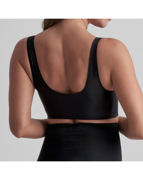 Brassière sans coutures décolleté en V noire