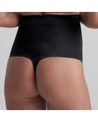 Perizoma nero invisibile a vita alta