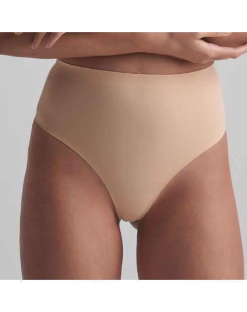 String mi-haut invisible beige