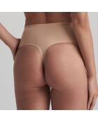 String mi-haut invisible beige