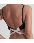 3 correas bajas para extender las correas de los hombros y 2 ganchos en color beige/negro/blanco