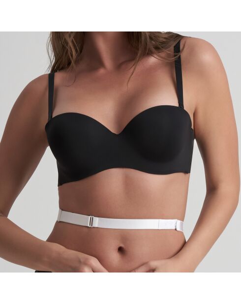 3 correas bajas para extender las correas de los hombros y 2 ganchos en color beige/negro/blanco