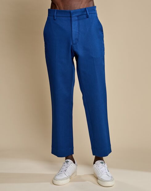 Pantalon slim cropped Sven bleu océan