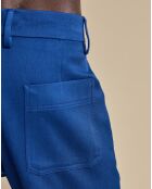 Pantalon slim cropped Sven bleu océan