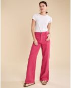 Pantalon flare en Velours Milleraie Park anemone