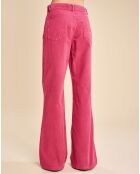 Pantalon flare en Velours Milleraie Park anemone