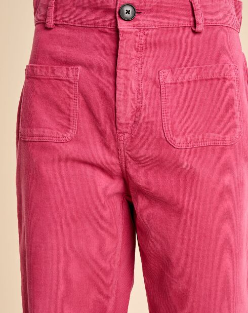 Pantalon flare en Velours Milleraie Park anemone