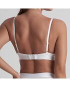 Weißer Triangel-BH mit natürlichen Rippen