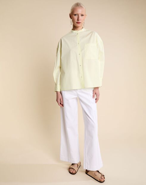 Pantalones blancos acampanados Lukas