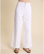 Pantalon flare Lukas blanc