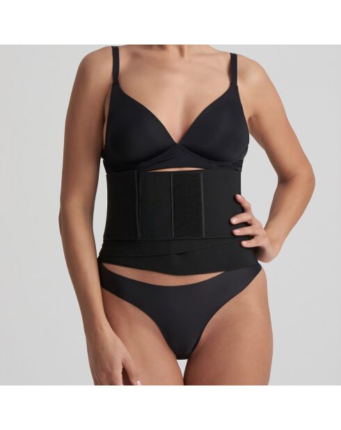 Zwarte oprolbare mantelriem