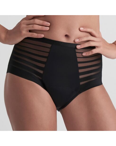 Zwart lekvrij slipje met hoge taille