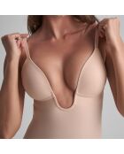 Body esculpido en Deep V beige