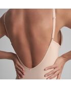 Body esculpido en Deep V beige