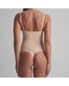 Figurbetonter Bodystring mit Bügel in Beige