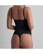 Schwarzer, figurbetonter Bodystring mit Bügel