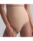 String taille haute sans couture beige