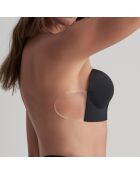 Zwarte naadloze zelfklevende bh met U-hals