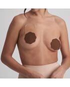 1 par de fundas de silicona marrones para pezones