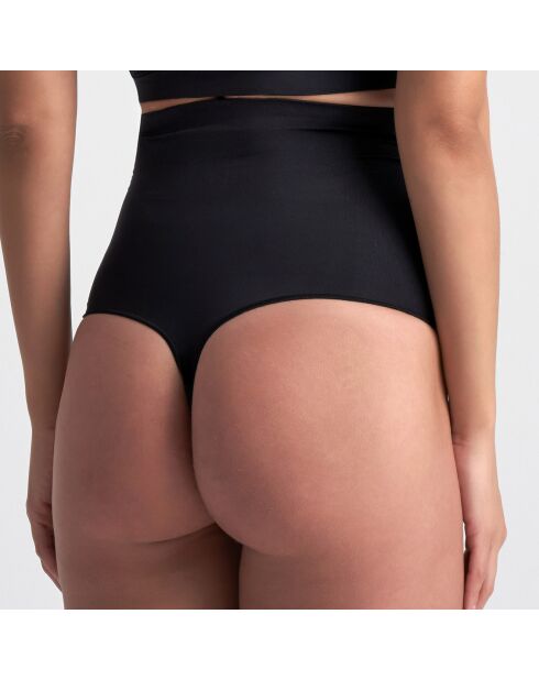 String taille haute Soft touch noir