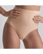 Beiges, weiches Höschen mit hoher Taille