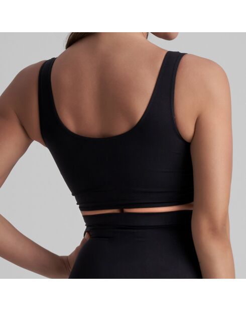 Zwarte, zacht aanvoelende omkeerbare bh