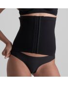 Zacht aanvoelende zwarte ommantelriem