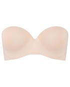 Beige strapless bh met diepe halslijn