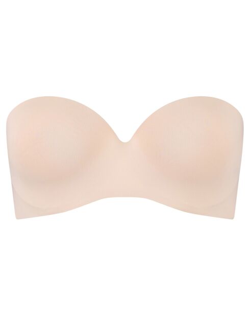 Beige strapless bh met diepe halslijn