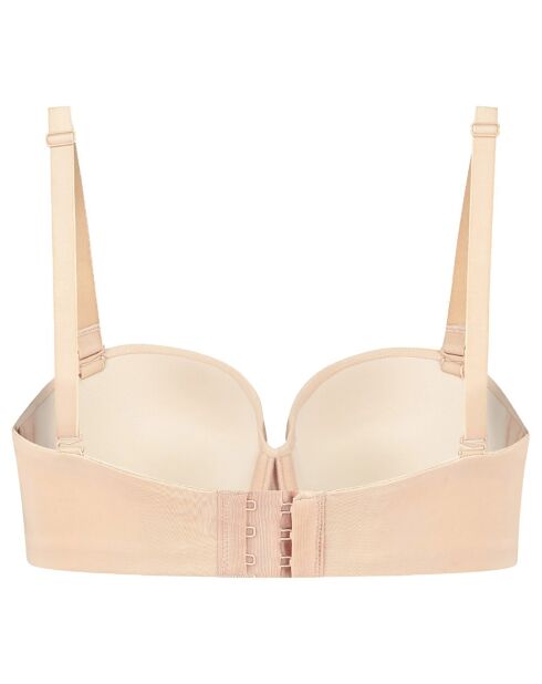 Beige strapless bh met diepe halslijn