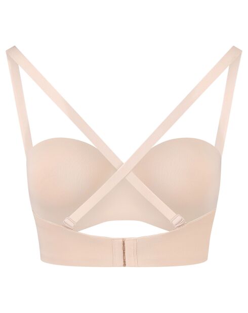 Beige strapless bh met diepe halslijn